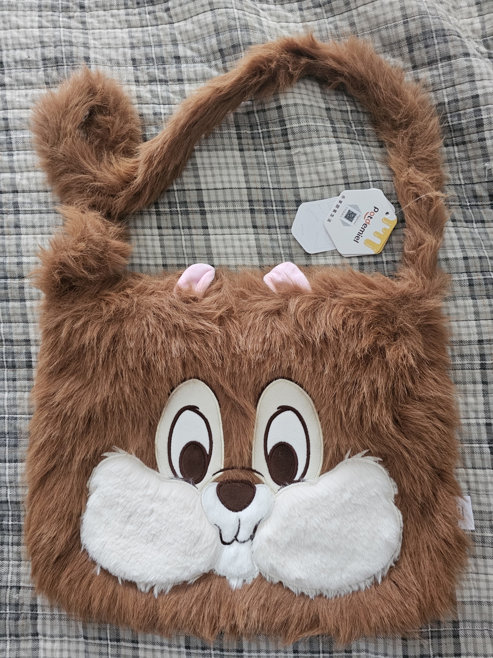 Disney Chip & Dale Faux Fur Tote-NWT